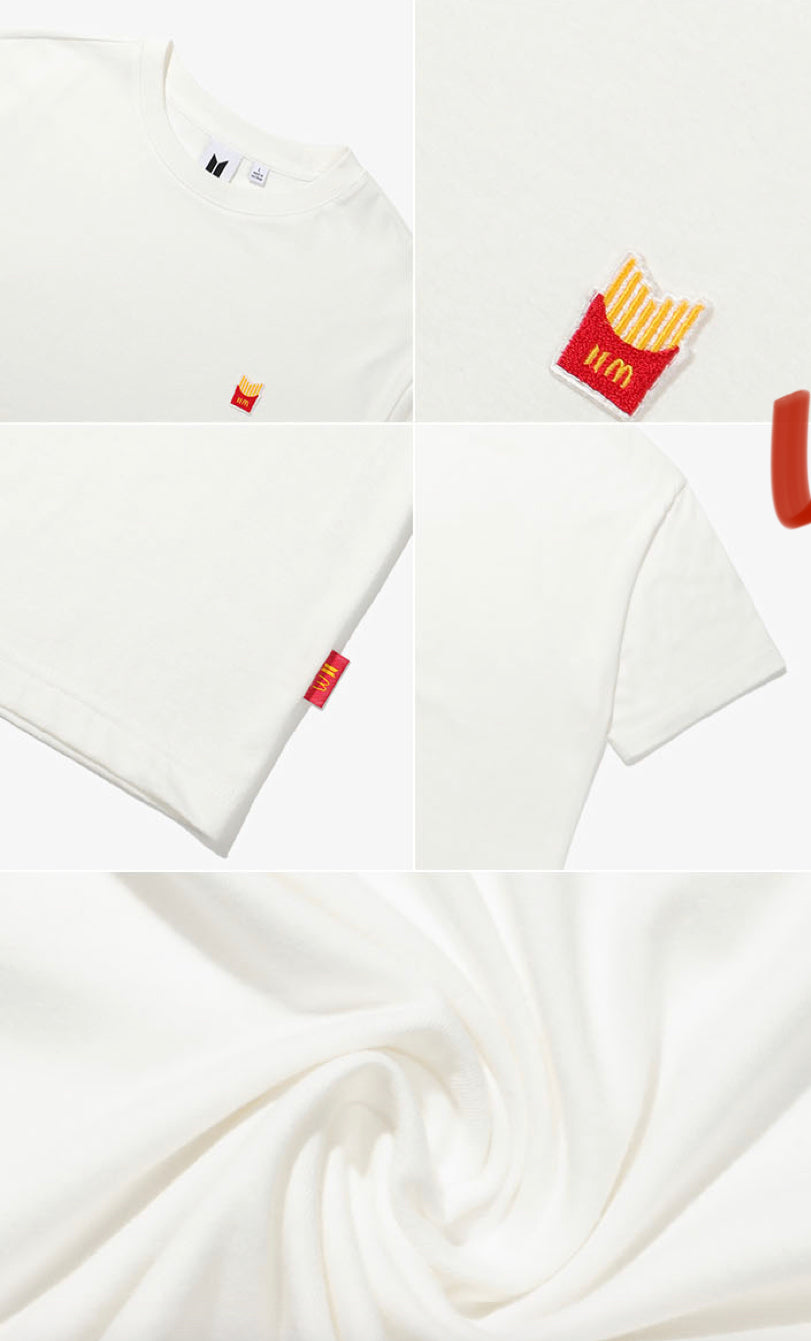 BTS x McDonalds Official Logo Short Sleeve T-Shirt and Pouch 