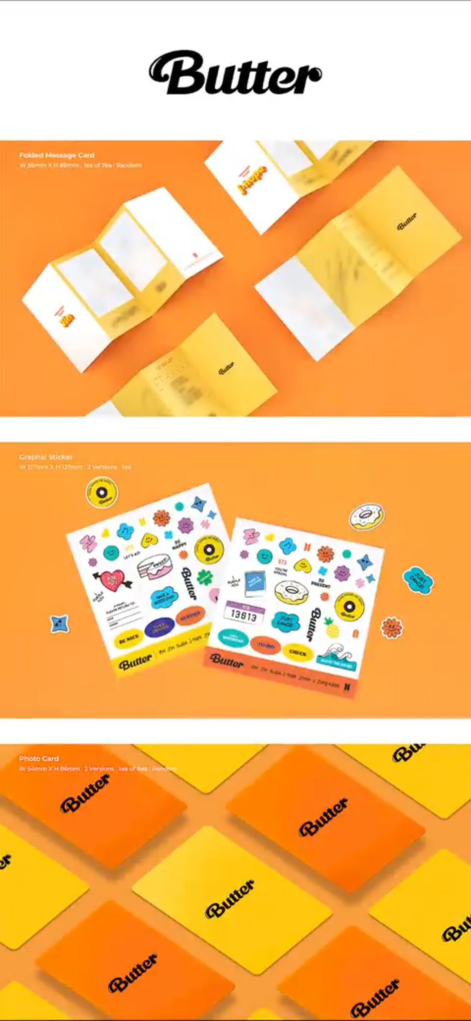 BTS BUTTER CD Album Kpop Omo