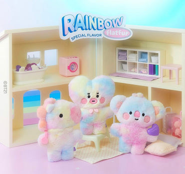 BTS x BT21 Baby Rainbow Flat Fur Standing Doll (Official) – Kpop Omo