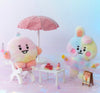 BTS x BT21 Baby Rainbow Flat Fur Standing Doll (Official) - Kpop Omo