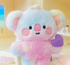 BTS x BT21 Baby Rainbow Flat Fur Standing Doll (Official) - Kpop Omo