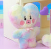 BTS x BT21 Baby Rainbow Flat Fur Standing Doll (Official) - Kpop Omo