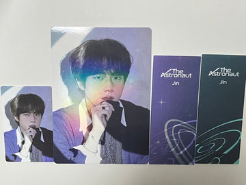 BTS Jin Astronaut - Holographic Postcard Photocard Bookmarks Weverse Set POB - Kpop Omo