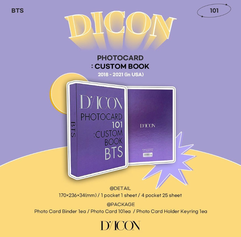 Buy BTS Dicon Photocard 101 Custom Book