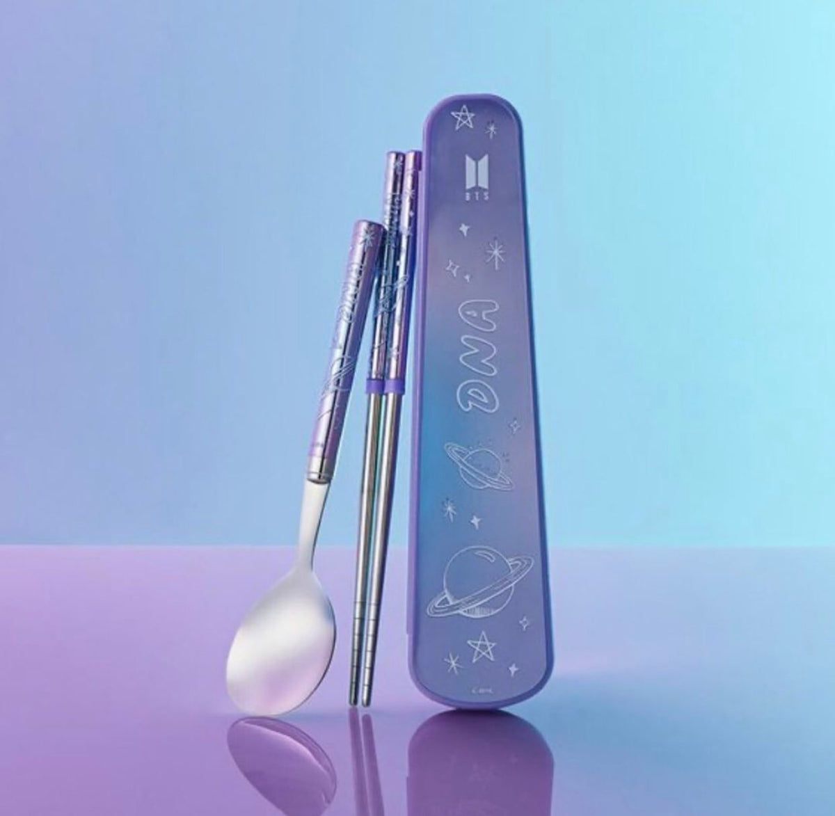 Official BTS DNA Cutlery Case Set Kpop Omo