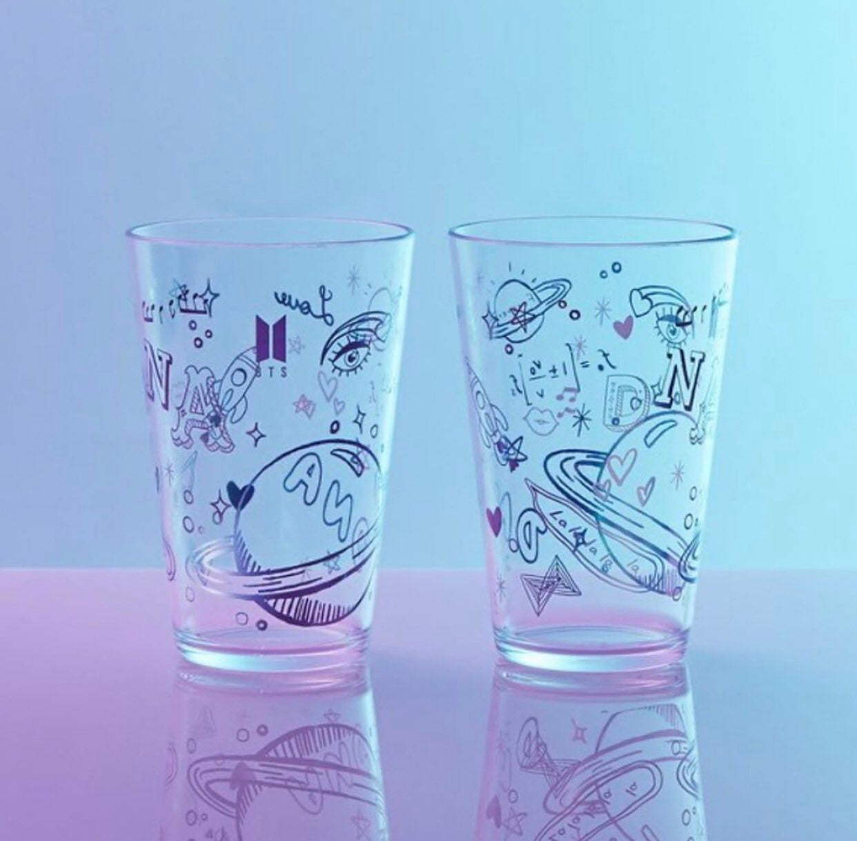 Official BTS DNA Party Jumbo 2 Cup Set - Kpop Omo