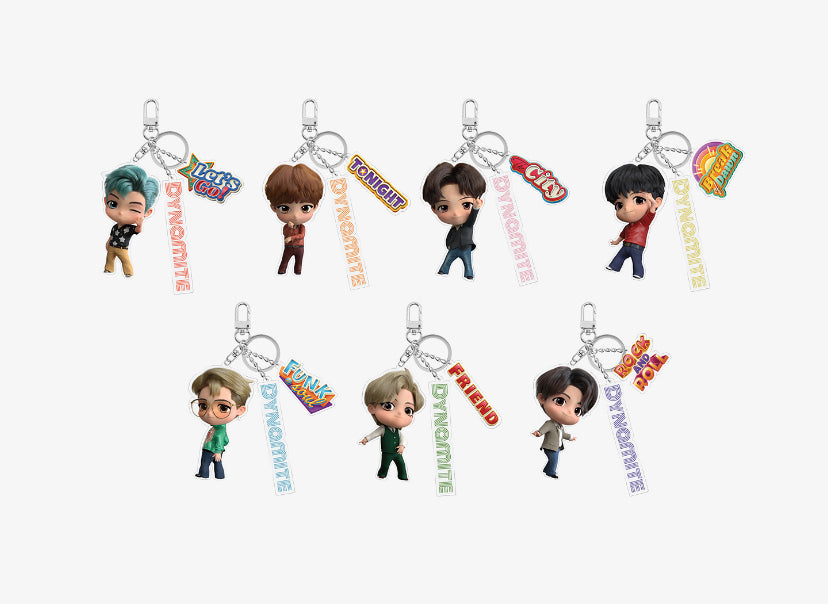 BTS x TinyTAN Official Keyring Dynamite Ver - Kpop Omo