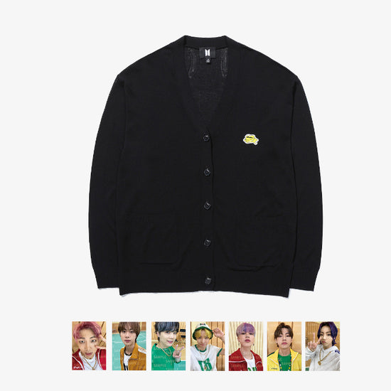 BTS Official Butter Merch - Cardigan (Black) - Kpop Omo