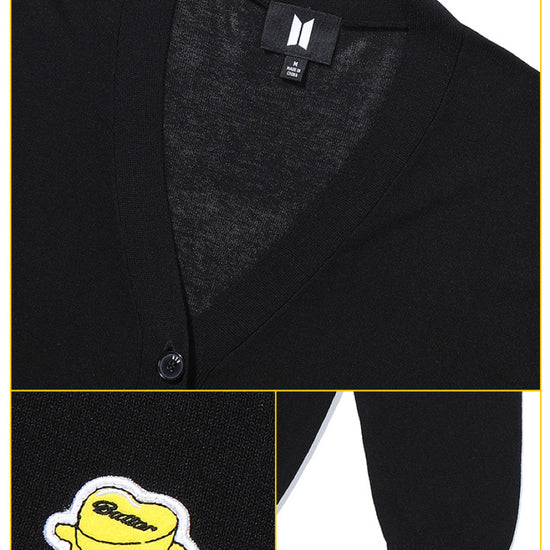 BTS Official Butter Merch - Cardigan (Black) - Kpop Omo