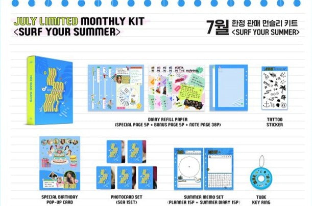 ITZY NO BAD DAYS July Monthly Kit "Surf Your Summer" - Official Limited Edition - Kpop Omo