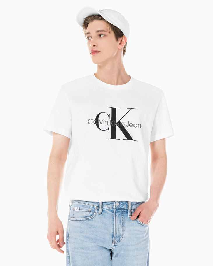 Calvin Klein Men's Regular Fit Monogram Embroidered Logo Short Sleeve  T-Shirt Jungkook's Pick! Pre Order