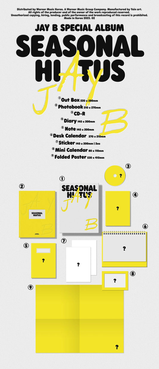 GOT7 JAY B Special Album - Seasonal Hiatus - Kpop Omo