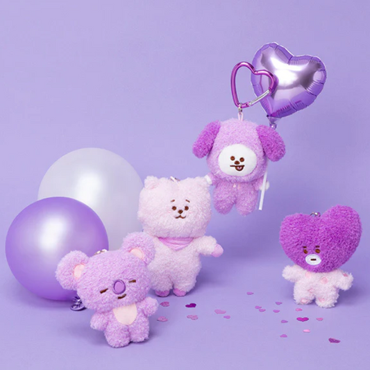 BTS x BT21 - Purple Edition Plush and Bag Charm - Kpop Omo