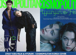 Stray Kids Felix Hyunjin On Cosmopolitan Korea Magazine Cover (Jan 2023  Issue)