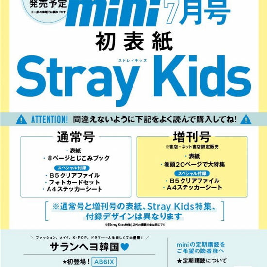 STRAY KIDS on cover of mini Magazine Japan (July 2022 Issue) - Kpop Omo