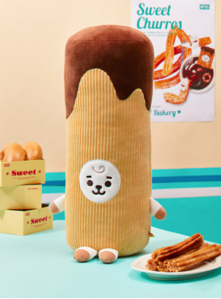 BTS x BT21 Sweet Things Collection - RJ Churro Body Pillow - Kpop Omo