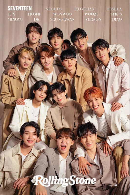 SEVENTEEN auf dem Cover des Rolling Stones Special Edition Zine 2023