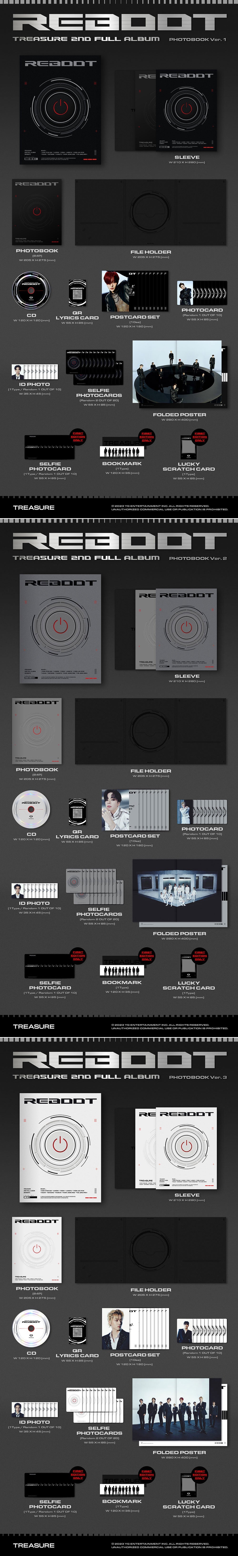 TREASURE 2ND FULL ALBUM PHOTOBOOK VER. - REBOOT (LUCKY DRAW EVENT)