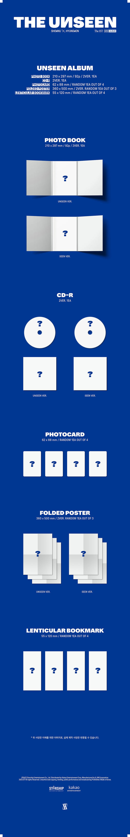 MONSTA X SHOWNU X HYUNGWON 1. Mini-Album – THE UNSEEN 1ST MINI ALBUM (UNSEEN ALBUM Ver – Limited Edition)