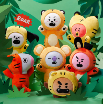 BTS x BT21 Tiger Standing Doll - Kpop Omo