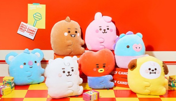 BTS x BT21 公式 Baby Jelly Candy フラットクッション – Kpop Omo