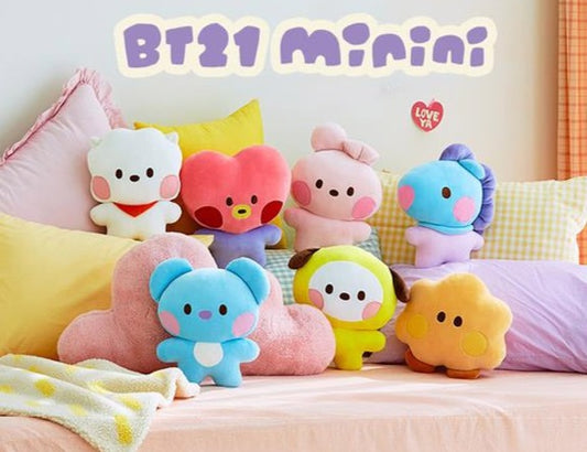 BTS x BT21 minini Flat Cushion - Kpop Omo