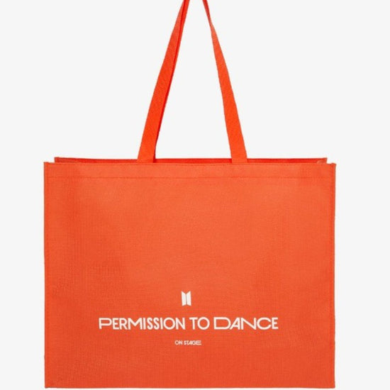 BTS Permission To Dance (PTD) ON STAGE Merch - Orange Shopper Bag - Kpop Omo