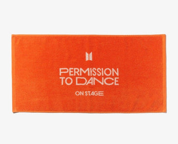 BTS Permission To Dance (PTD) ON STAGE Merch - Towel (Orange) - Kpop Omo