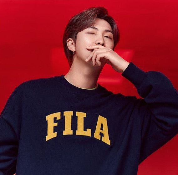 BTS x Fila EXPLORE - Woven Man to Man Sweatshirt (Jungkook Version) – Kpop  Omo