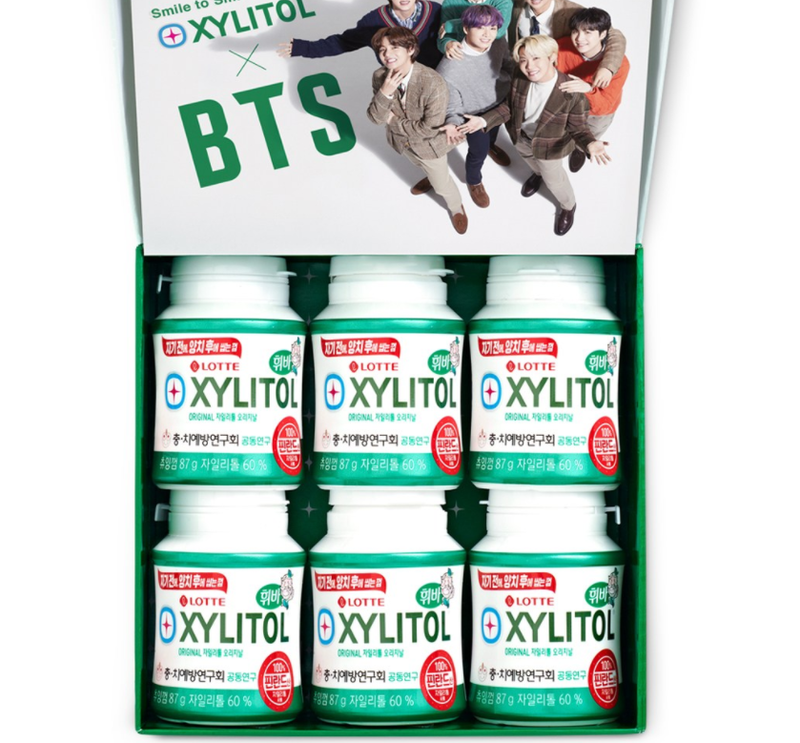 BTS x Lotte Xylitol Chewing Gum Limited Edition 6 pack Kpop Omo