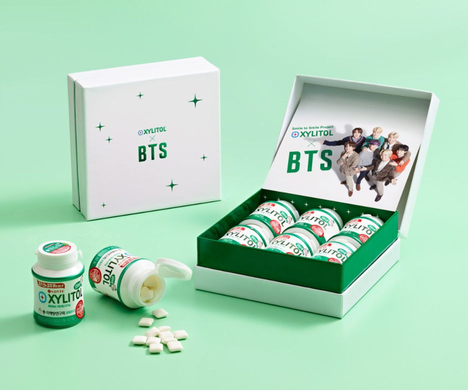 BTS x Lotte Xylitol Chewing Gum Limited Edition 6 pack