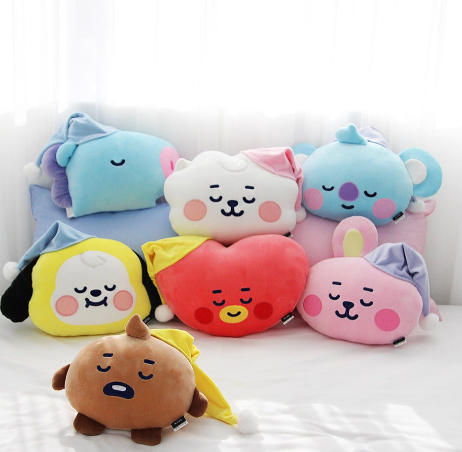 Official BTS x BT21 Dream of Baby Face Cushion - Kpop Omo