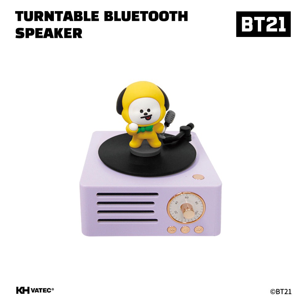 BTS x BT21 TURNTABLE BLUETOOTH SPEAKER - Kpop Omo