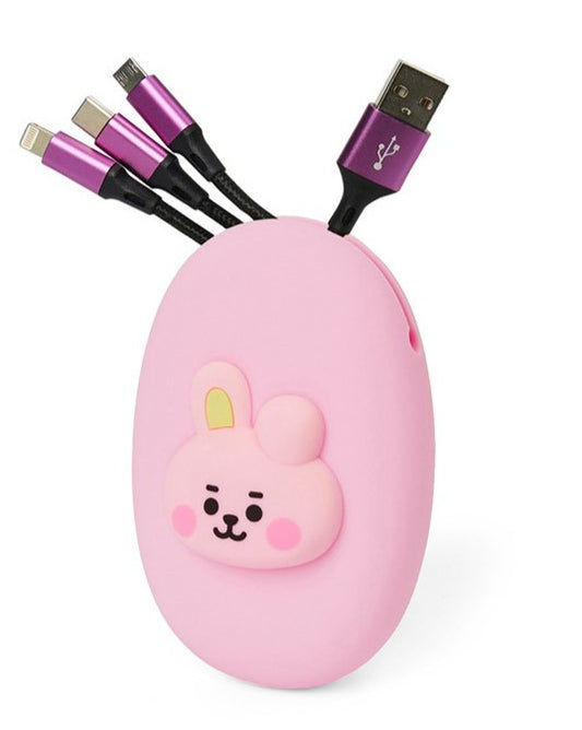 Official BTS x BT21 Baby Multi Cable Pouch Set - Kpop Omo