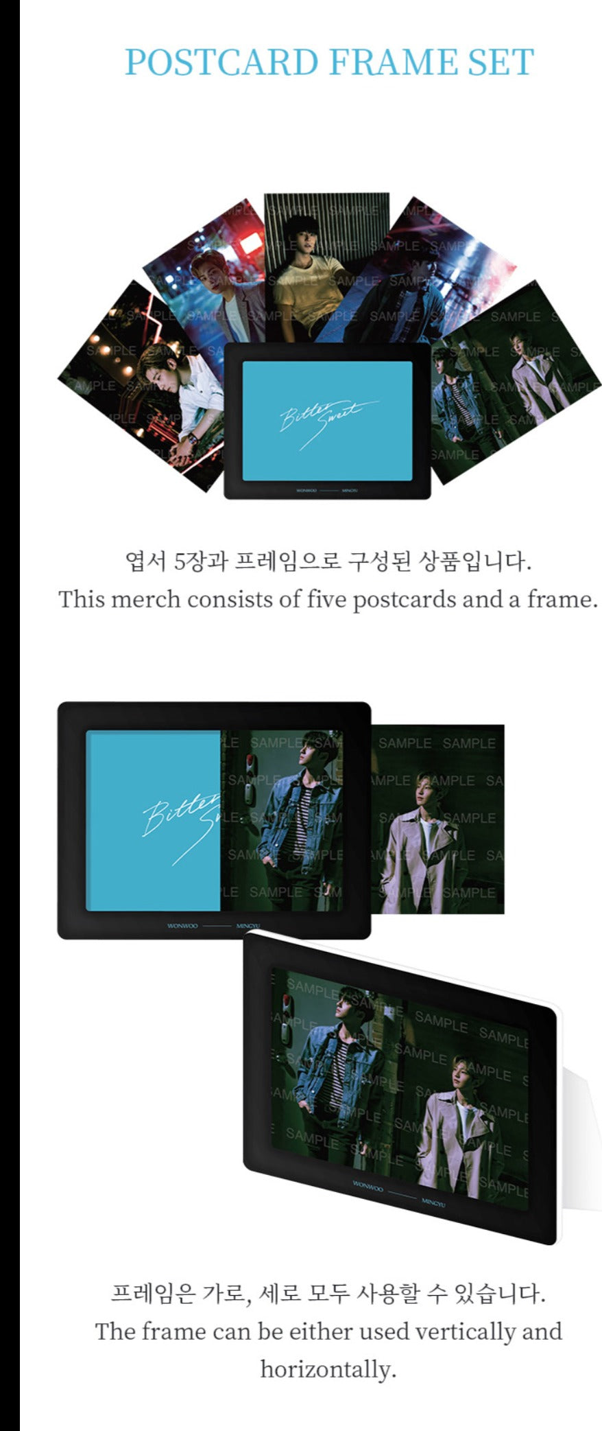 SEVENTEEN Official WONWOO X MINGYU Bittersweet Goods - Postcard Frame Set - Kpop Omo