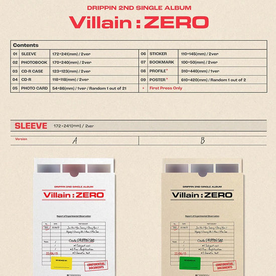 DRIPPIN - 2ND SINGLE ALBUM VILLAIN ZERO - Kpop Omo