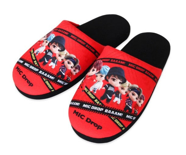 Official BTS x TinyTAN Mic Drop Slippers - Kpop Omo