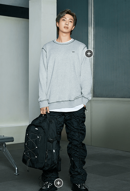 BTS x Fila EXPLORE - Woven Man to Man Sweatshirt (Jungkook Version) – Kpop  Omo