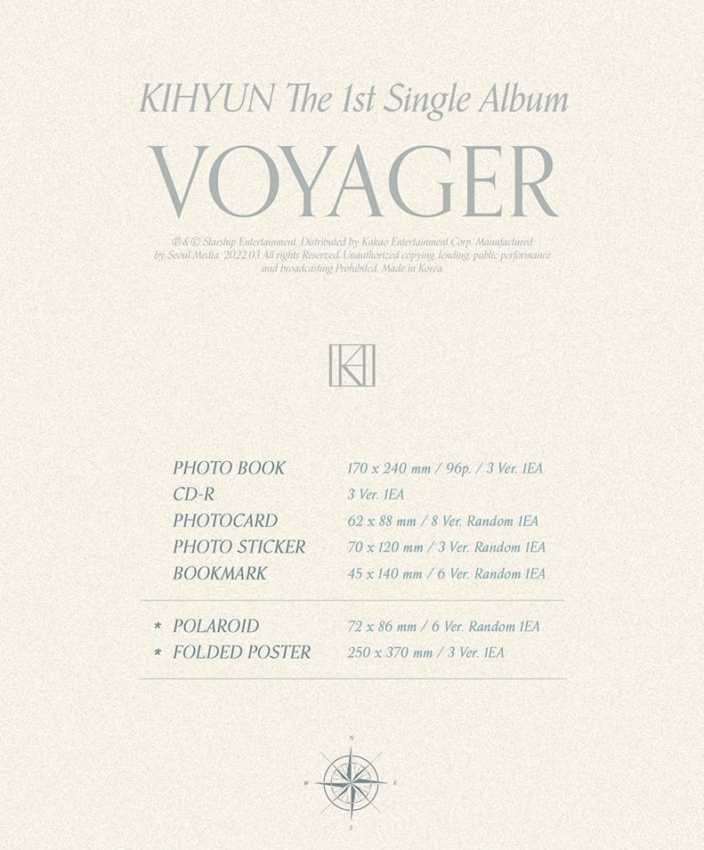 KIHYUN - 1ST SINGLE ALBUM VOYAGER - Kpop Omo