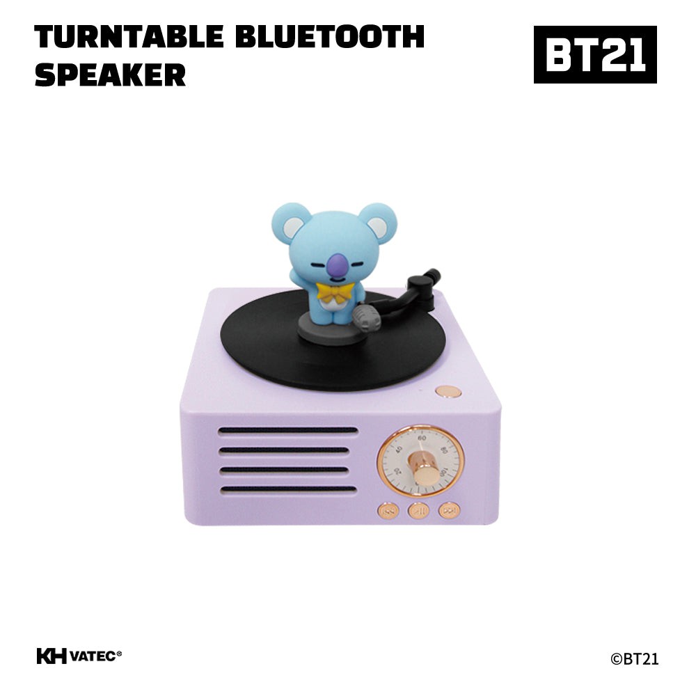 BTS x BT21 TURNTABLE BLUETOOTH SPEAKER - Kpop Omo