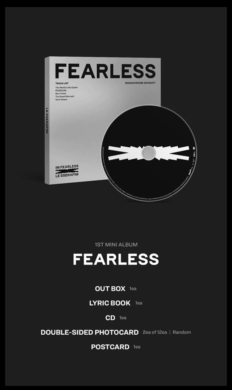 LE SSERAFIM 1ST MINI ALBUM - FEARLESS - Kpop Omo