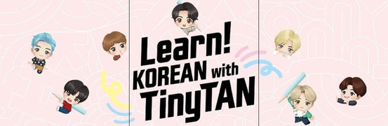 BTS Learn Korean With TinyTAN Kit - Official Language Learning Set With Workbook