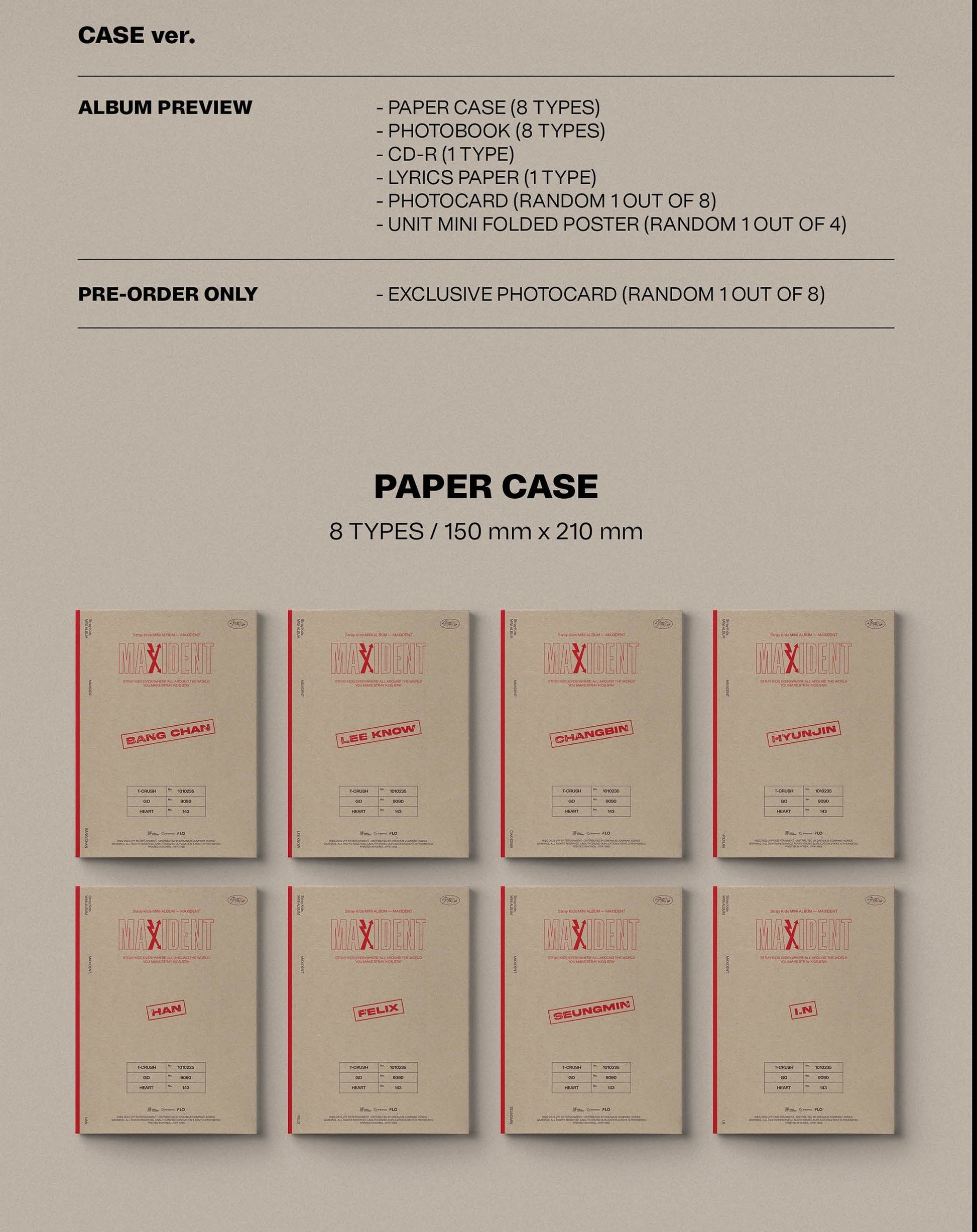 STRAY KIDS 7th Mini Album - MAXIDENT (Case Version) - Kpop Omo