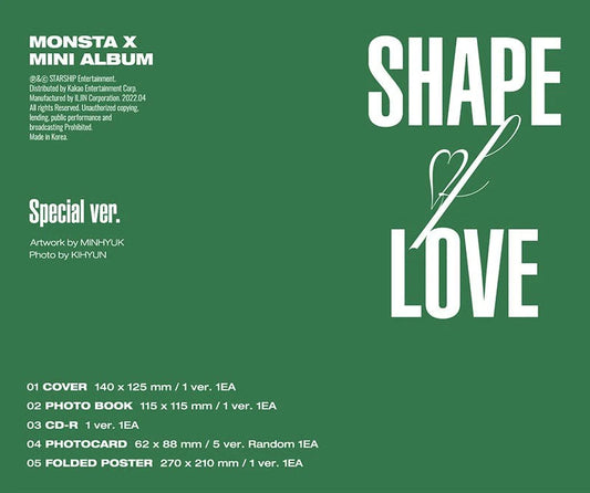 MONSTA X - 11TH MINI ALBUM SHAPE OF LOVE [SPECIAL VER.] - Kpop Omo