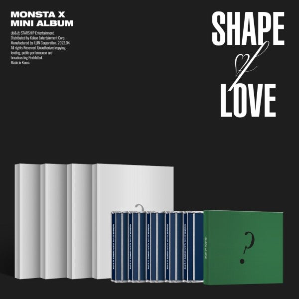 MONSTA X Mini Album SHAPE of LOVE COMPLETE VER SET + JEWEL SET + SPECIAL VER. - Kpop Omo