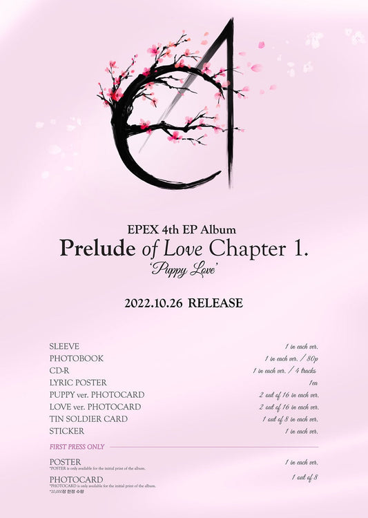 EPEX 4th EP Album - Prelude of Love Chapter1 'Puppy Love' - Kpop Omo