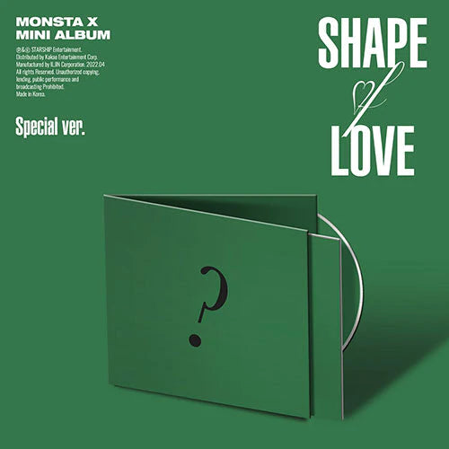 MONSTA X 11th Mini Album - SHAPE of LOVE [WITHMUU PHOTOCARD] 
