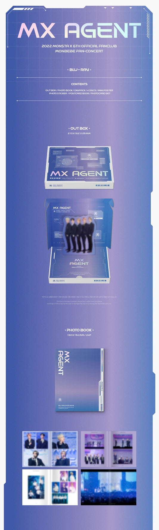 MONSTA X - 2022 6TH OFFICIAL FANCLUB MONBEBE FAN-CONCERT MX AGENT: BLU-RAY - Kpop Omo