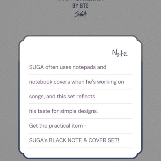 BTS x HYBE: ARTIST-MADE COLLECTION BY BTS SUGA - Kpop Omo
