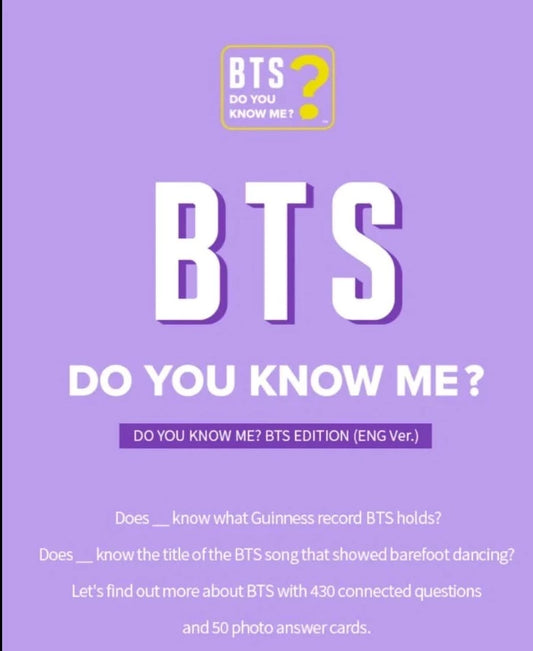 BTS: Do You Know Me? BTS Edition (Eng Ver) - Kpop Omo